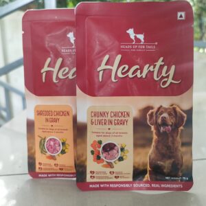 HUFT HEARTY CHUNKY CHICKEN &LIVER IN GRAVY DOG WET FOOD 70GM