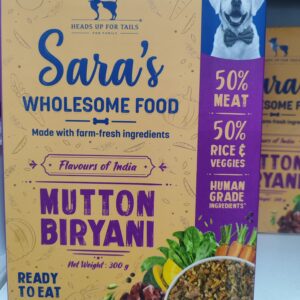 HUFT SARA’S WHOLESOME FLAVOURS OF INDIA MUTTON BIRIYANI DOG WET FOOD-300GM
