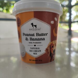 HUFT PEANUT BUTTER & BANANA WITH PREBIOTICS NATURAL ICE CREAM MIX DOG TREATS-40GM