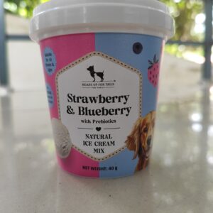 HUFT STRAWBERRY AND BLUEBERRY WITH PREBIOTICS NATURAL ICECREAM MIX DOG TREATS -40GM